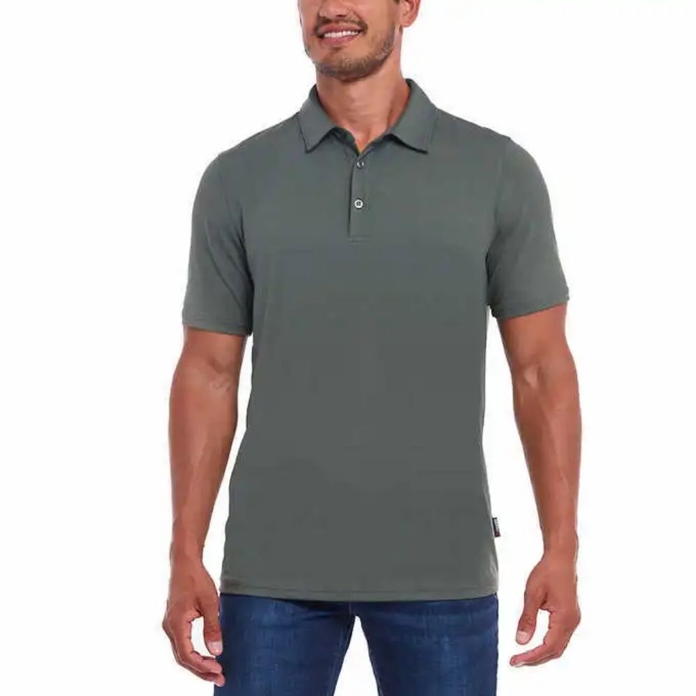 Gerry Men's Comfort Stretch Soft Brushed Knit Polo Shirt UPF 40